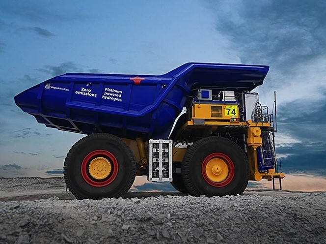 Eerste meters waterstof truck Anglo American