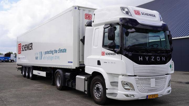 DB Schenker neemt eerste waterstoftruck af