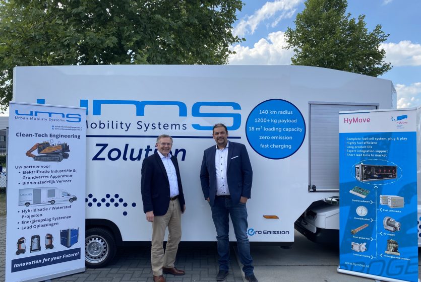UMS en Hymove starten samenwerking bouwmachines op waterstof